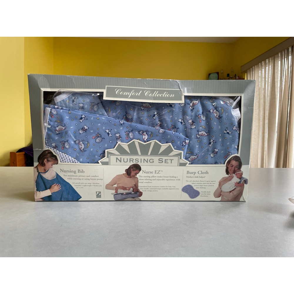 Baby Comfort Collection Blue & White Nursing Set One Size